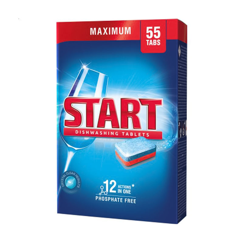 Таблетки для посудомийної машини START. Maximum, 55 шт